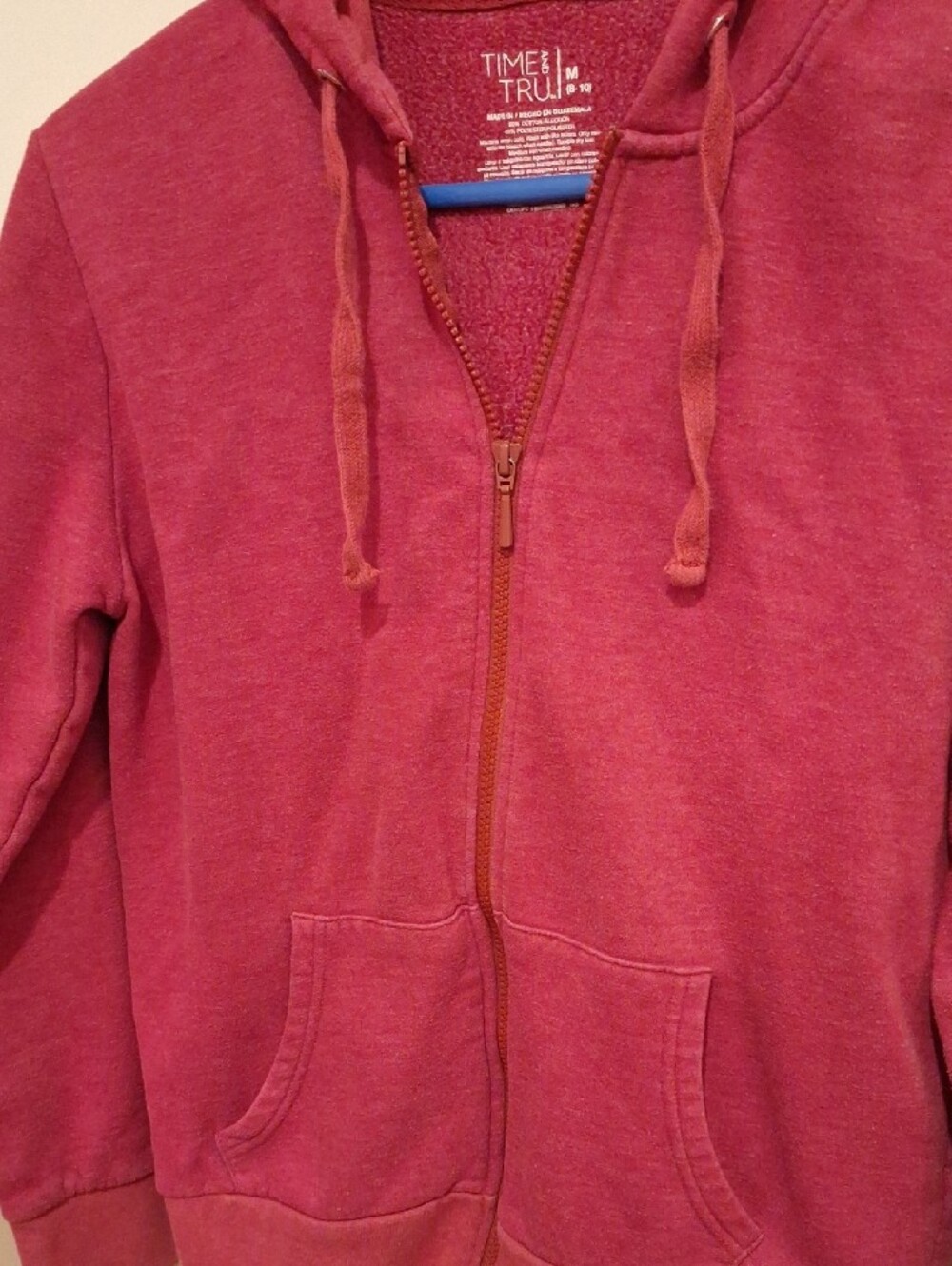 Time and Tru Raspberry Red Hoodie - Picture 4 of 5